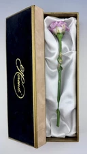 🦋 MINT in Box Rare HEREND 9.5” Lilac / Lavender Rose Flower figurine