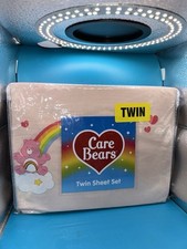 Care Bears Bedding Set TWIN SIZE Sheets Pillow Case Rainbows NEW 