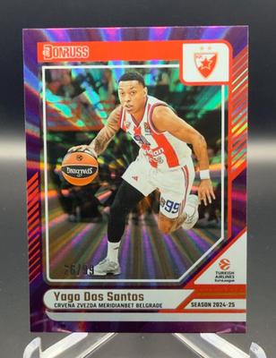 #ad 2024 25 Donruss Basketball Euroleague Purple Laser #12 YAGO DOS SANTOS 99 $4.99