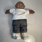 Vintage Cabbage Patch Doll 1983? African American Tongue Bald Boy W/OEM Clothes