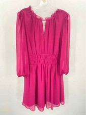 Pre-Owned Vince Camuto Purple Size 4 Knee Length Long Sleeve Dress