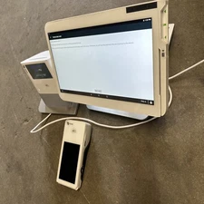 Clover Station C500 POS Point of Sale System w/ AC Adapter + P550 Printer +c403