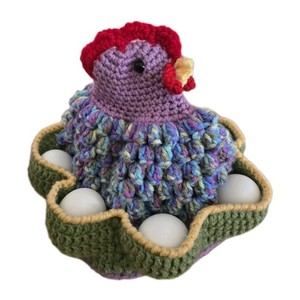 Handmade, One Of A Kind Crocheted"Egg Gathering Hat" One Size, Free Shipping!