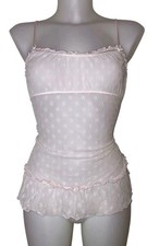 Vtg Victoria  s Secret Sz L Womens Pink Babydoll Coquette Fairy Kawaii Slip Dress