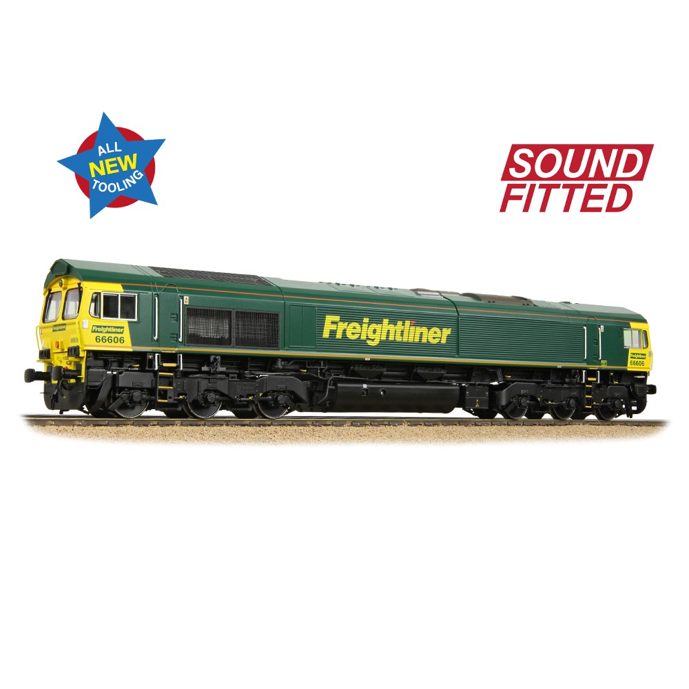 Bachmann 50-002SF Class 66/6 66606 Freightliner Green - OO Gauge