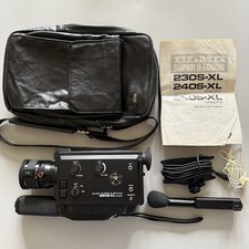ELMO 260S-XL Macro Super 8mm Cine Camera Super Clean w/ Case, Mic, Manual Nice