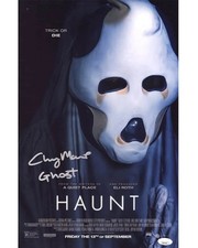 Chaney Morrow signed 11x17 Poster Ghost Haunt JSA Authentication