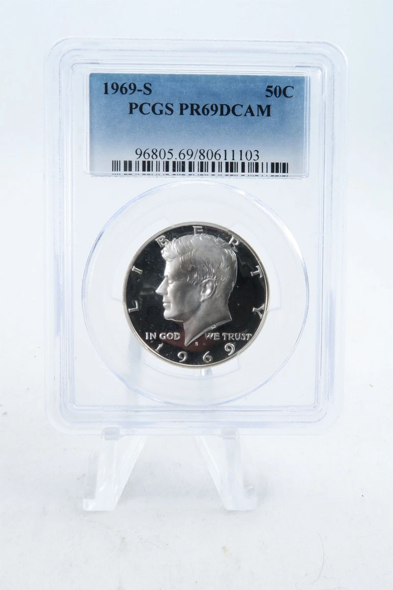 PCGS Certified PR 69 Graded 1969 Kennedy US Half Dollars (1964-Now