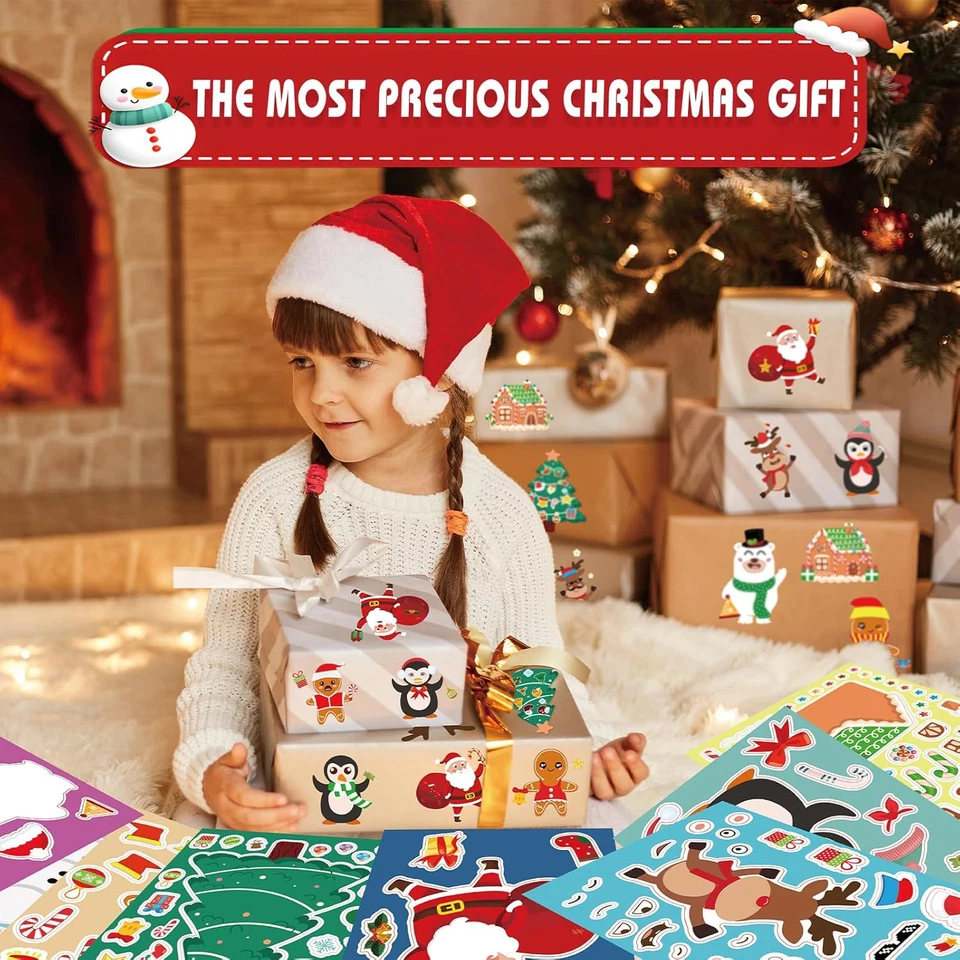 Pegatinas de Navidad - Medias rellenas para niños pequeños adolescentes niños niñas - a granel  Foto 2 de 4