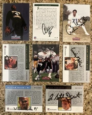 1992 Pro Line Portraits Autograph Card Lot (8) Inserts Jim Harbaugh On Card Auto