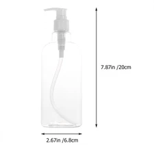 3PCS 500 ml Transparent Refillable Dispenser Bottles with White Pump Head