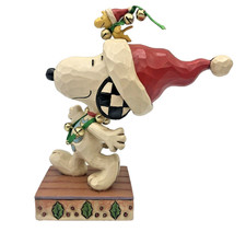 Jim Shore 6000985 "Jingle Bell Buddies" Snoopy & Woodstock w/ Jingle Bells w/Box