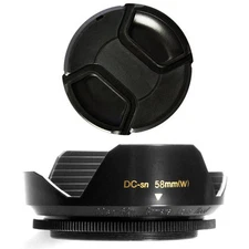 58mm Wide Flower Shaped Lens Hood and Lens Cap for Canon EOS 58 mm EF-S 18-55mm