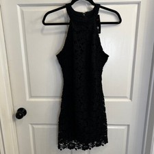 Women's Sujan Black Lace Dress Size L
