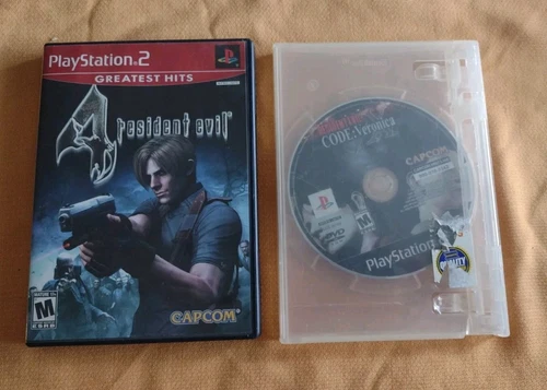 2 PS2 Games Resident Evil 4 And Code: Veronica