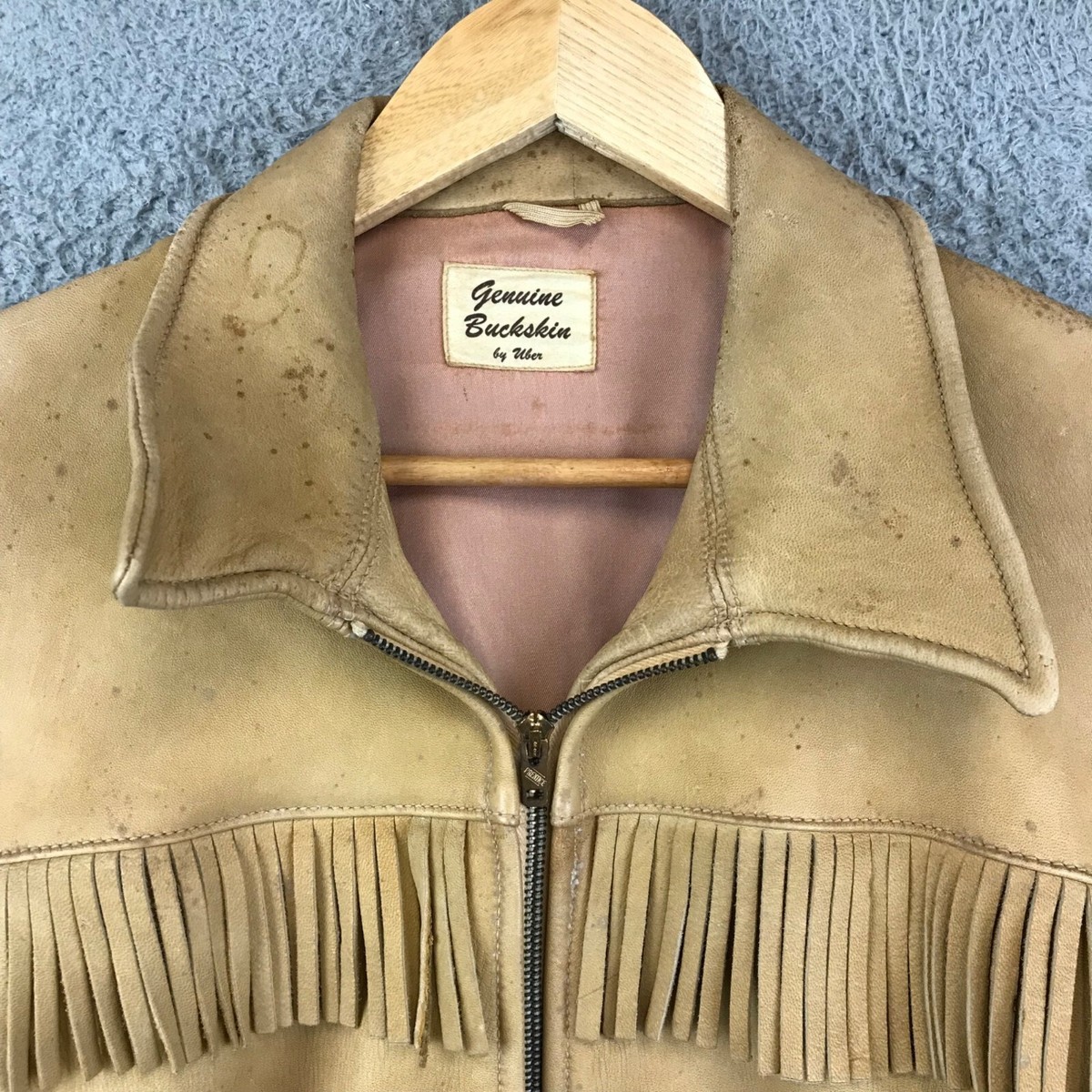 Genuine Buckskin 1960's Fringe leather Jacket with size XL Genuine Buckskin 1960's Fringe leather Jacket with size XL