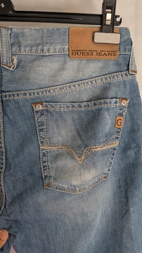 Guess Cliff Bootcut Jeans Mens size 30x31.5 light Blue wash 100% cotton vintage - Picture 6 of 11