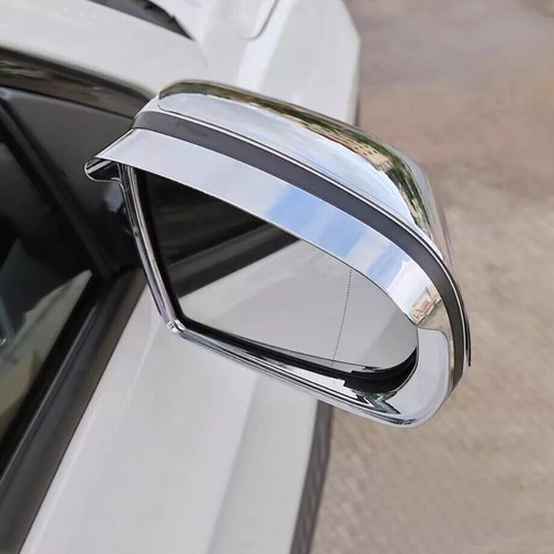 Pair Rearview Mirror Rain Eyebrow Frame Chrome Trim For Jeep Compass 2017-2025 - Bild 6 von 12