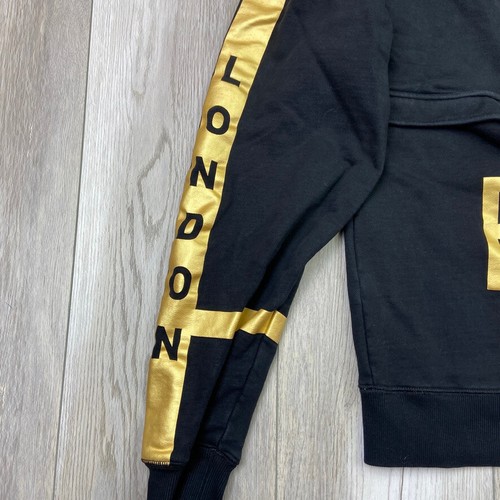 Boy London Sweater Mens XL Black Gold Slim Hoodie Hooded Zip Casual Men * - 第 5/14 張圖片
