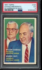 1957 Topps #100 League Presidents - PSA 5