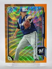 2015 Bowman Chrome Prospects Tyler Wagner Orange Wave Refractor #BCP143 1ˢᵗ