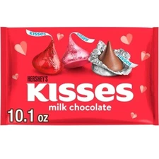 HERSHEY'S KISSES Milk Chocolate, Valentine's Candy Bag, 10.1 oz