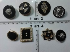 1 lotto bottoni gioiello smalti pietre vetro murrine buttons boutons vintage g3