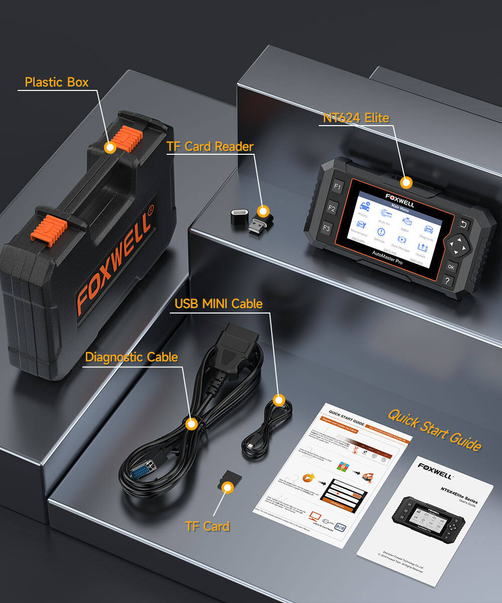 Foxwell NT624 Elite Car All System OBD2 Scanner Diagnostic Tool