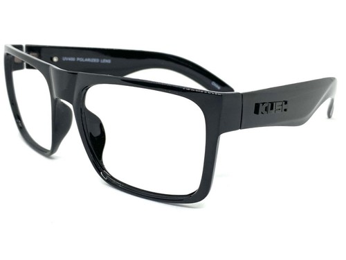 Men's Classic Retro Thick Square Black Lensless Eye Glasses Frame Only NO Lens - Picture 4 of 6