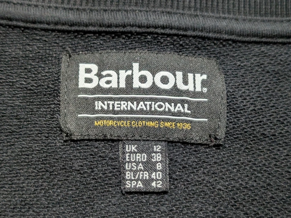 Sudadera para mujer Barbour International Relay Overlayer negra UK12 precio de venta sugerido por el fabricante £50 Foto 2 de 4