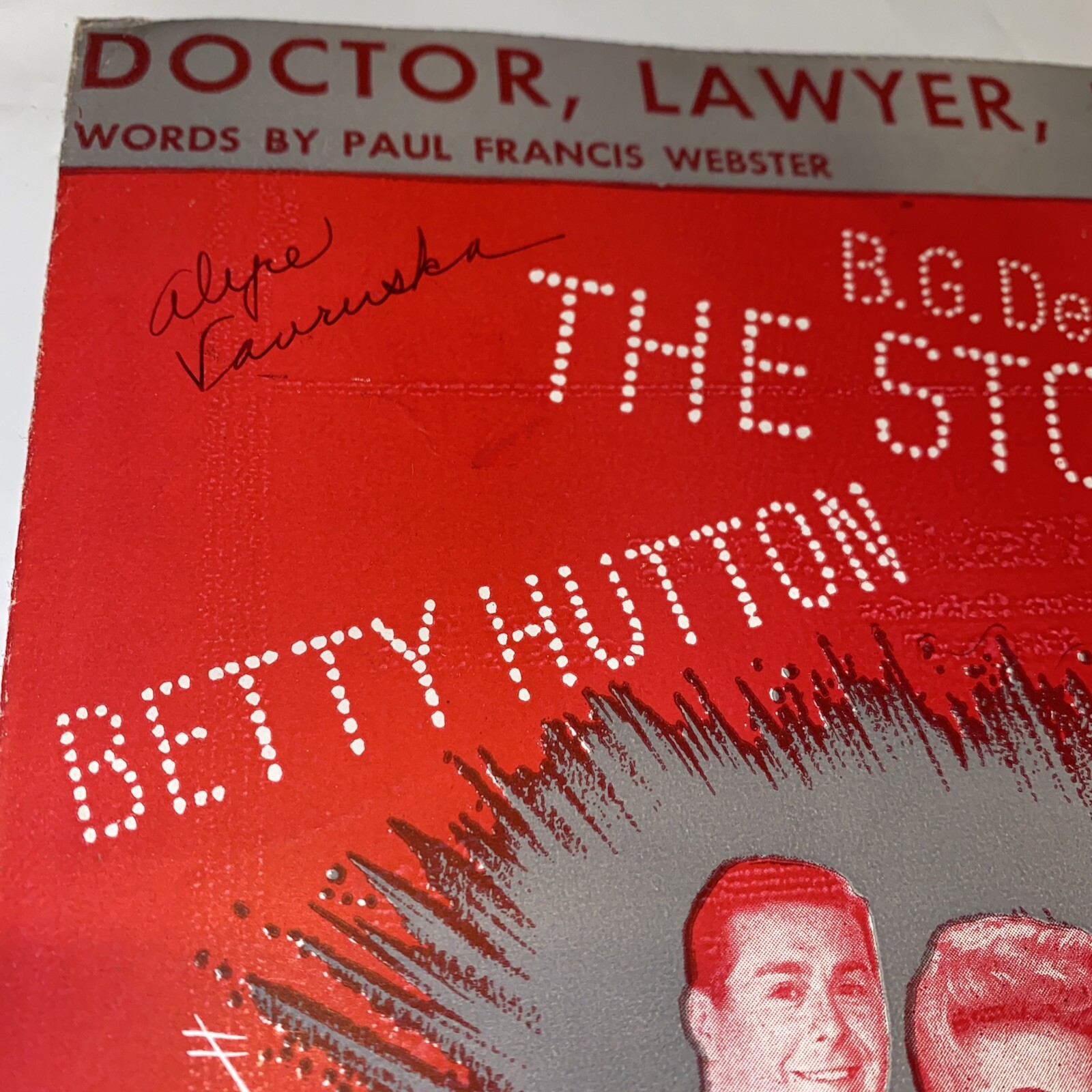 Vintage 1945 Doctor Lawyer Indian Chief Sheet Music by Hoagy Carmichael