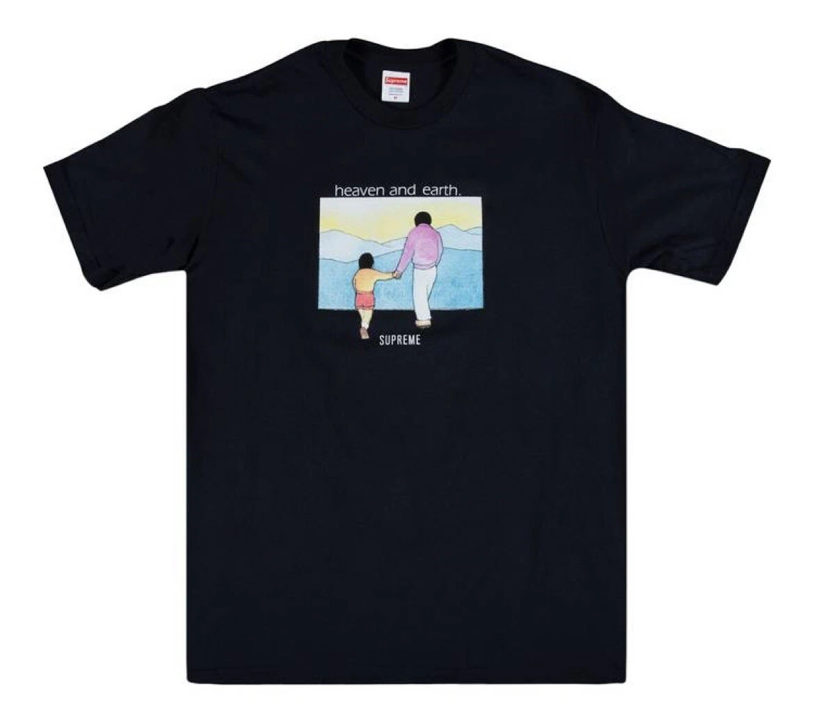 T shirt Supreme Navy « Heaven and Earth » X Large