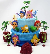 Bubble Guppies Birthday Cake Topper 20 Piece Set Featuring Oona, and Bubble Gup