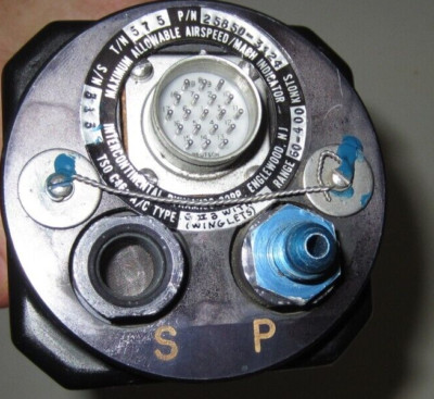 AIRCRAFT INDICATOR MACH AIRSPEED INDICATOR GII G2 GULFSTREAM2 P/N 25850-3124