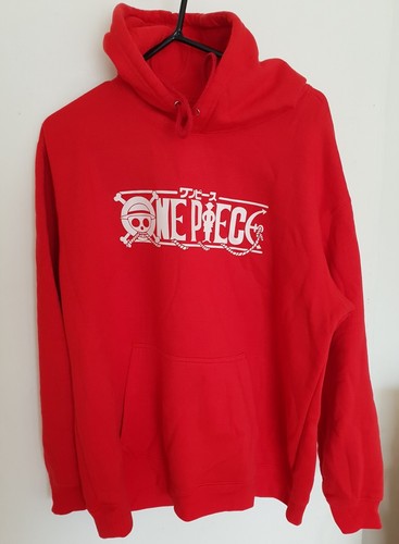 One Piece Anime Pirate Fleecy Thick Hoodie Mens XL