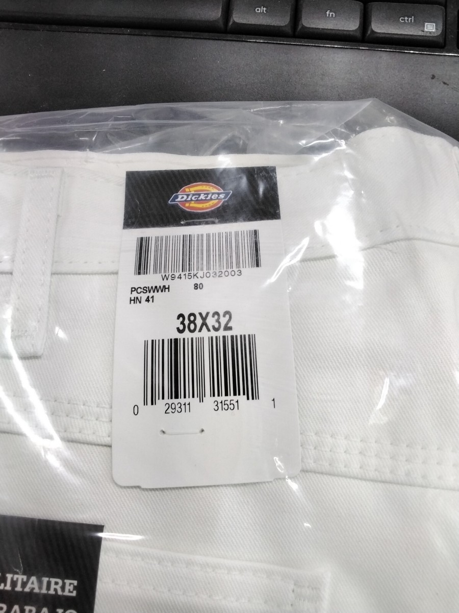 NEW Dickies Sherwin Williams Mens White Painter Pants 38x32 FREE