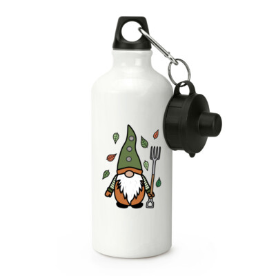 Gonk Gnome Green Orange Garden Sports Water Drinks Bottle Christmas Gift Funny