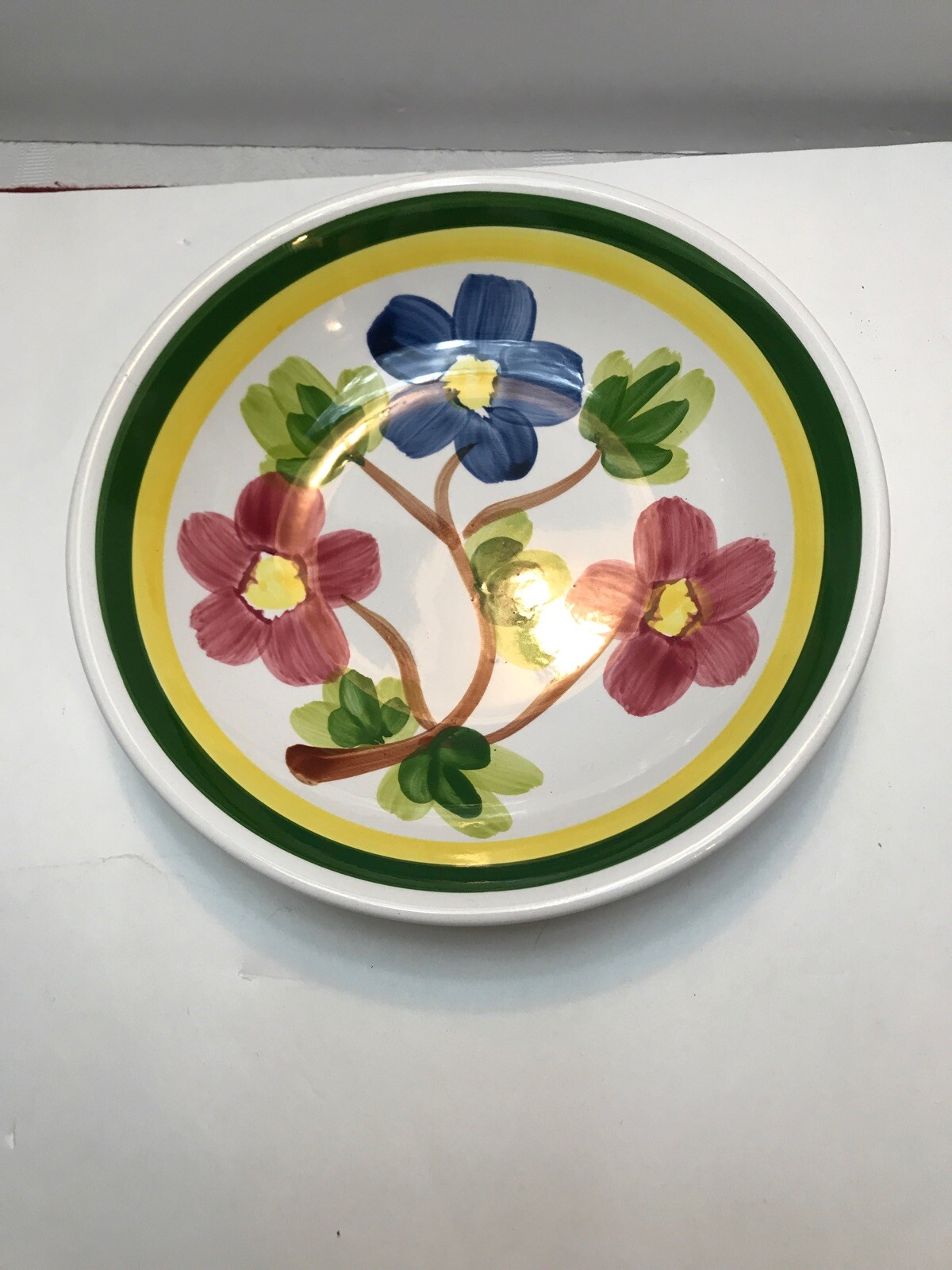 Ceramic Floral Vegetable Pasta Bowl. 11 inch Diameter