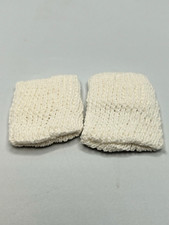 1960s- 1.5" White Cotton Stretch Knit Doll Tube Socks for Baby and Toddlers DS50
