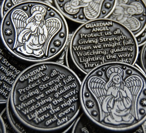 Set of 10 Guardian Angel Pocket Token Coins