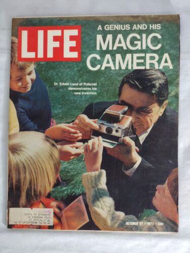 LIFE Magazine 27 ottobre 1972 fotocamera Magic Polaroid Edwin Land POW Spiro nuova - Foto 1 di 10