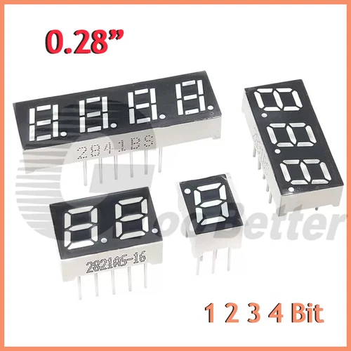 7-Segment Anzeige | 0.28” | 1-,2-,3-,4-Ziffern Gemeinsame Anode/Kathode |display