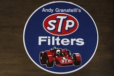 1970 ANDY GRANATELLI STP FILTERS VINTAGE ORIGINAL STICKER DECAL INDY NOS 11-3/8"