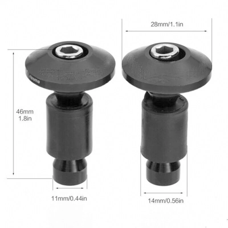 1Pair Aluminum Alloy 7/8" Motorcycle Dirt Bike Handle Bar End Cap Plugs Sliders — 第 2/4 张图片