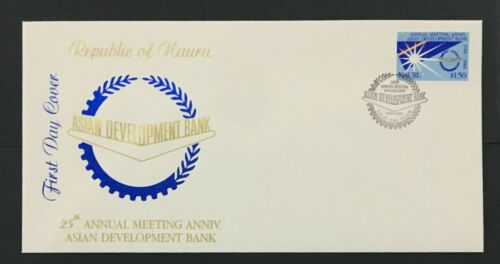 NFD16) Nauru 1992 $1.50 Asian Bank FDC  - 第 1/1 張圖片