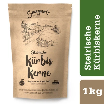 1 kg steirische Kürbiskerne Kürbiskern Rohkostqualität unbehandelt vegan 1.000g - Bild 1 von 4