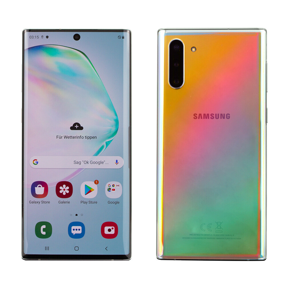 スマートフォン本体 Galaxy note 10+ Aura glow Samsung Galaxy Note 10 Smartphone Aura Glow 256GB 6,3 Zoll