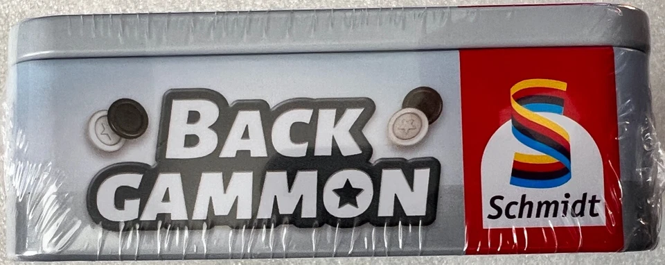 Backgammon Metalldose Schmidt Spiele Legespiel Logikspiel Reisespiel 51445 Neu - Bild 4 von 4