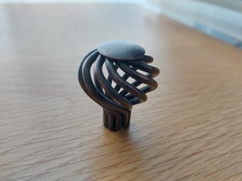 Bouton de cage en acier FTD1220-AS bouton champignon acier antique/finition polie - Photo 2/3