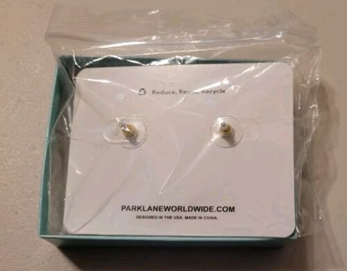 Pendientes perforados Park Lane azul verdoso piedras druzy - Nuevos - Imagen 3 de 3
